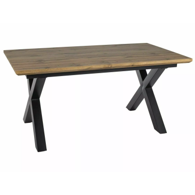 Стол обеденный SIGNAL XAVIERO II дуб артизан/черный 160-240/90